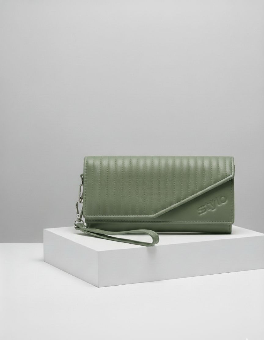 Fancy Hand Clutch for Girls & Women | Long Purse Wallet with Wristlet | Stylish Ladies Clutch Bag