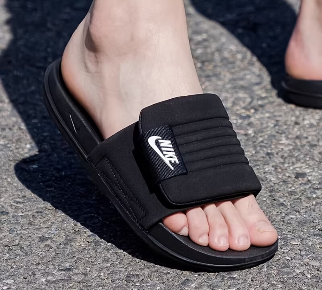 Men's Premium EVA Slides Slippers  Soft Comfortable Bathroom & Casual Sandals  Anti-Slip Lightweight Indoor Outdoor Chappal  Black, Deep Black