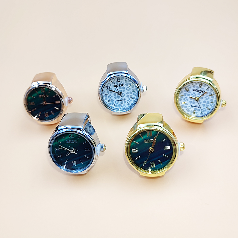 Hot Selling Finger Watch Ring Creative Movement Fashion Accessories Vintage Alloy Shell Quartz Watch Men Jewelry Women 