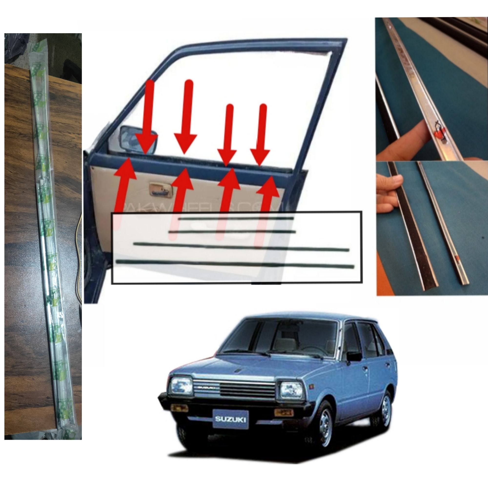 Fx Inner Steel Strip 4 Pieces For All 4 Gate Inner Brush for Suzuki Fx Daraz.pk