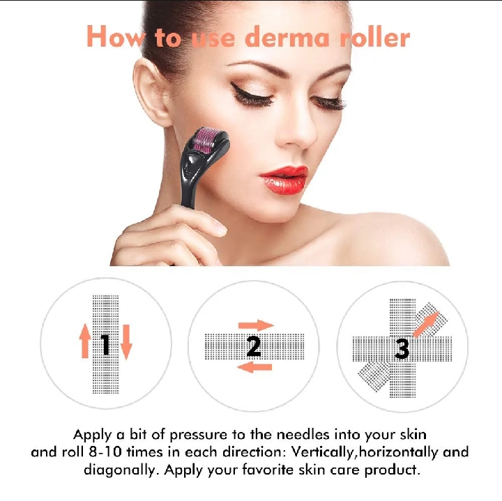 Derma roller 0.5mm Derma roller system for Anti-aging skin tighten and collagen stimulation therapy