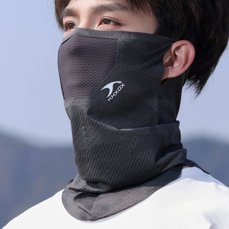 Neck Gaiter Cycling Sun Protection Face Mask Spring Summer Breathable Fishing Hiking Ear-Hanging Sport Unisex Cooling Face Cover