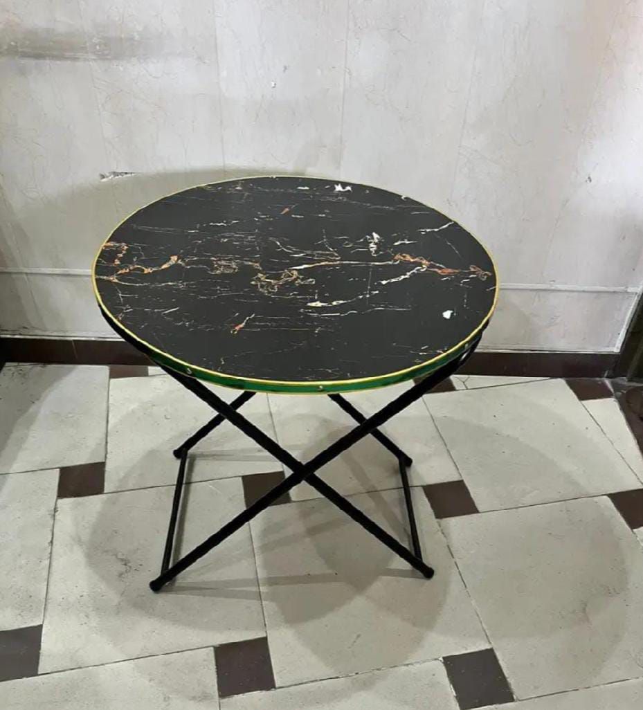Modern Folding Table |Cofee Table | Computer Table | For Kitchen, Living Room and Bed Room Rectangle Shape Round Shape |  Folding Table Dining Table and Study Table Wooden Top metal Frame