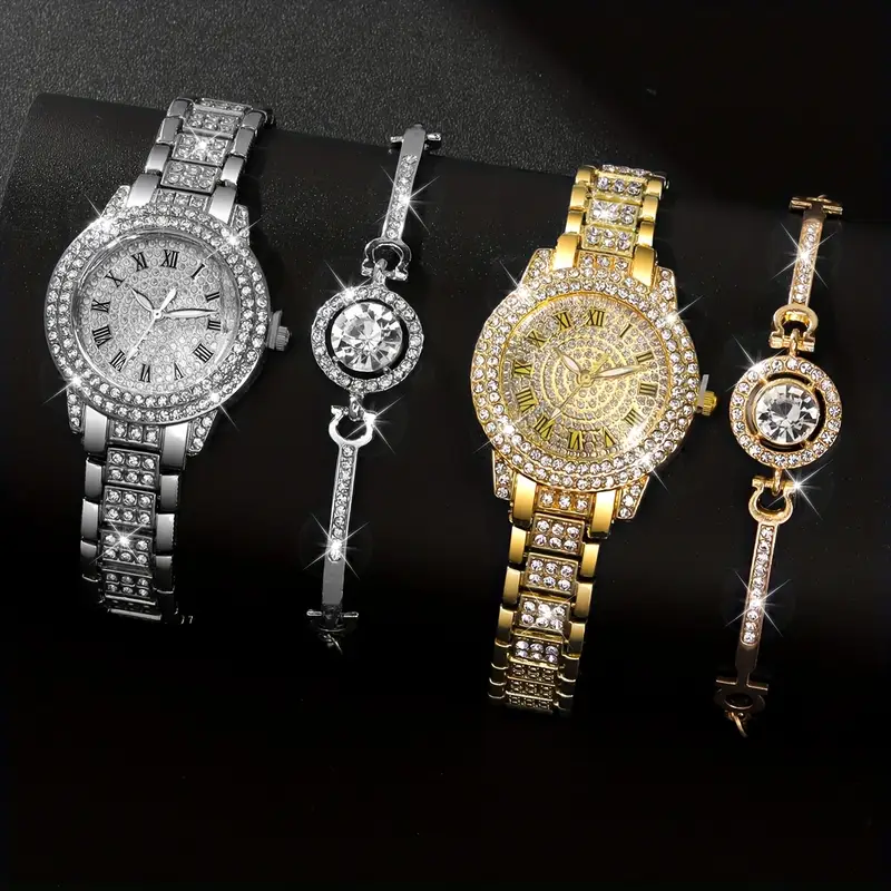 HOT DEAL NO1 Luxury Rhinestone Ladies Watch Gypsophila Quartz Watches Alloy Strap Crystal Watch Digtal Clock Wrist Watches