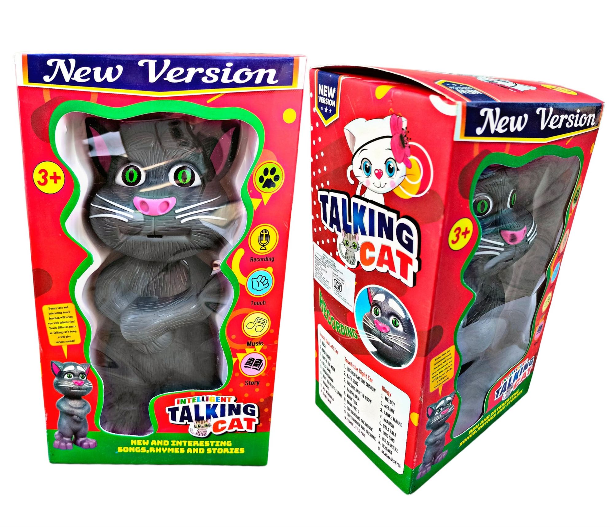 Galaxy Toys New Version Intelligent Talking Tom Cat, Speaking Robot Cat Repeats What You Say, Touch Recording Rhymes and Songs, Musical Cat Toy for Kids (Black)
58%
off