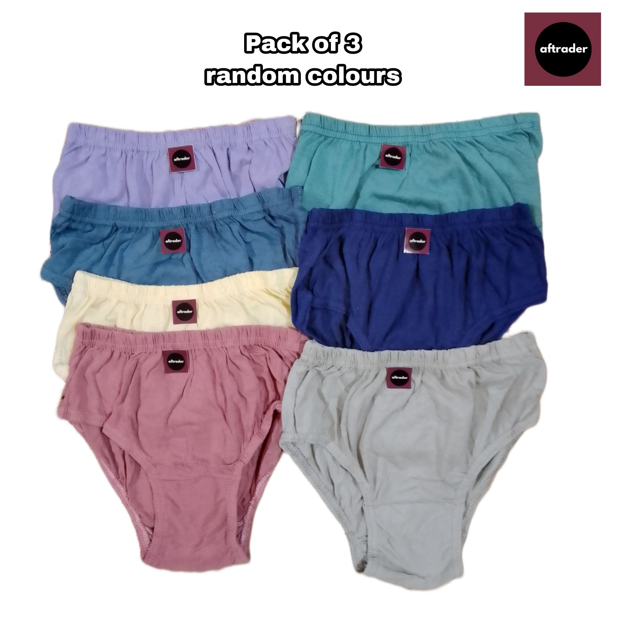 Pack of 03 Soft multicolours Cotton Underwear Panties for Girls & Women Multi color Cotton Panty for girls panty for women lingerien