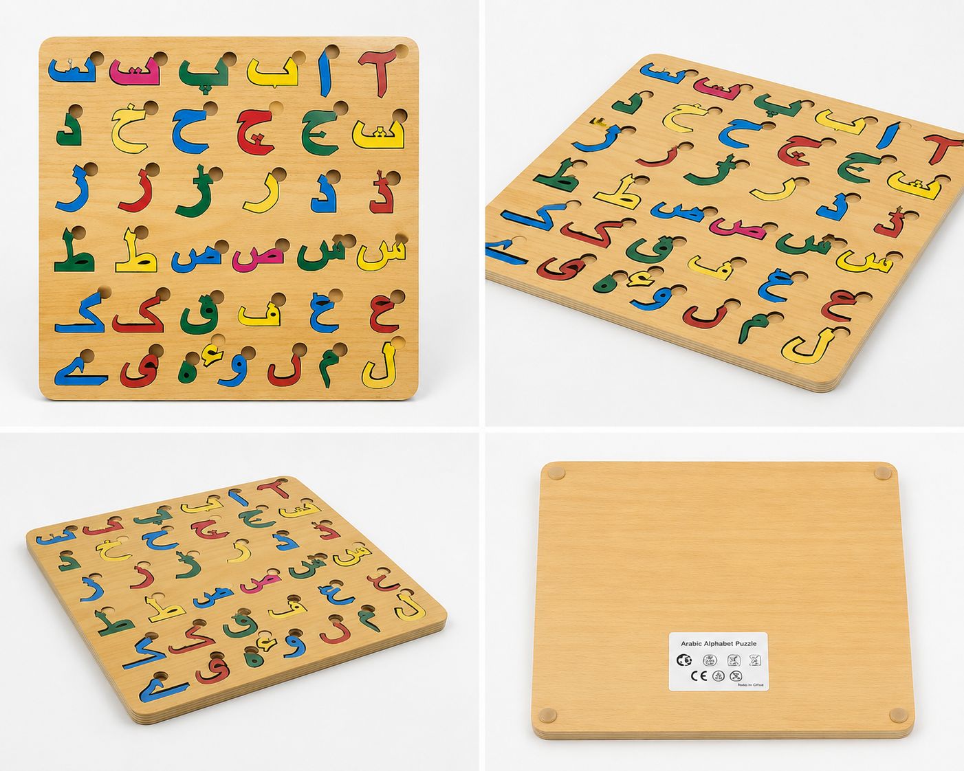 Wooden Alphabet |  Puzzles & Numbers Count Board, Colorful ABC Uppercase Letters/Numbers/Shapes for Kids Toddlers Preschool Early Learning Educational Toys
