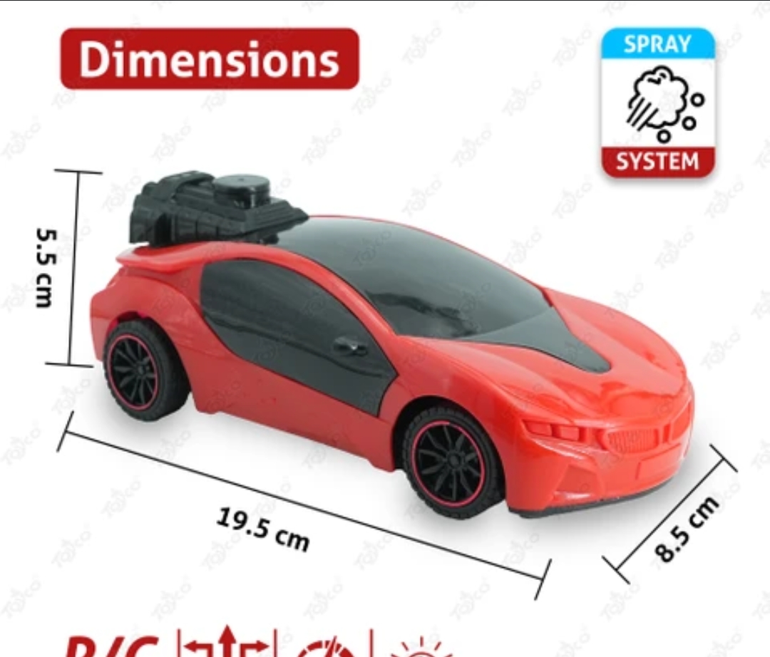 3D Famous Smoke Remote Control Car RC vehicle Kids learning