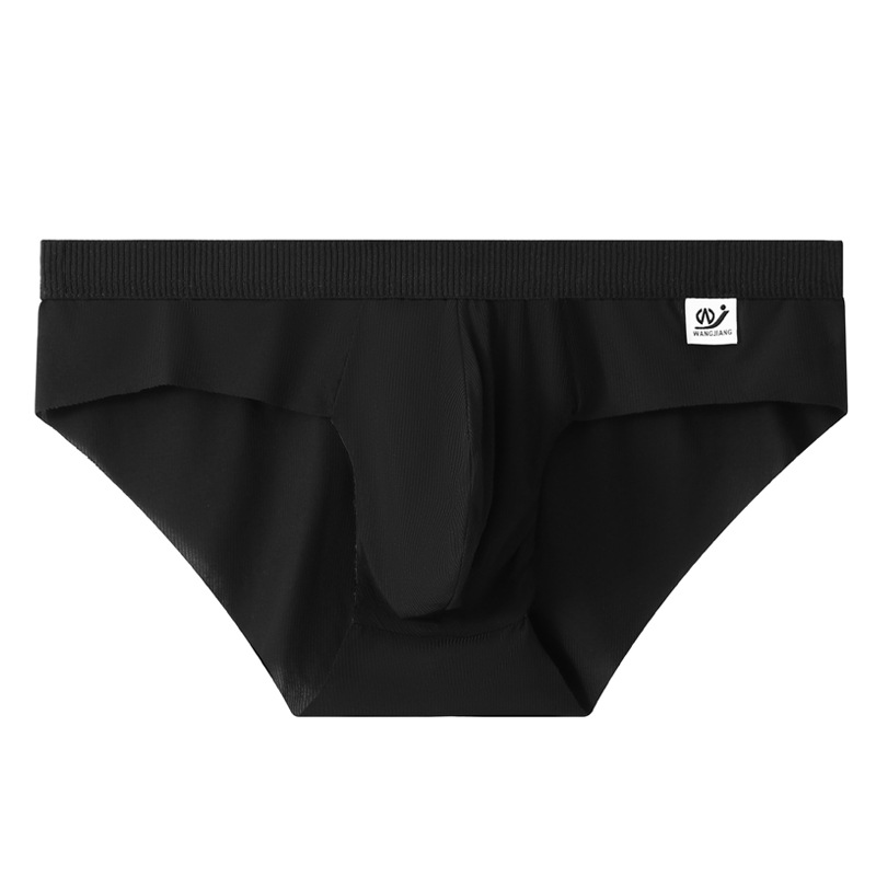 Men's Briefs Ice Silk Underwear Seamless Breathable Low Waist Panties Shorts