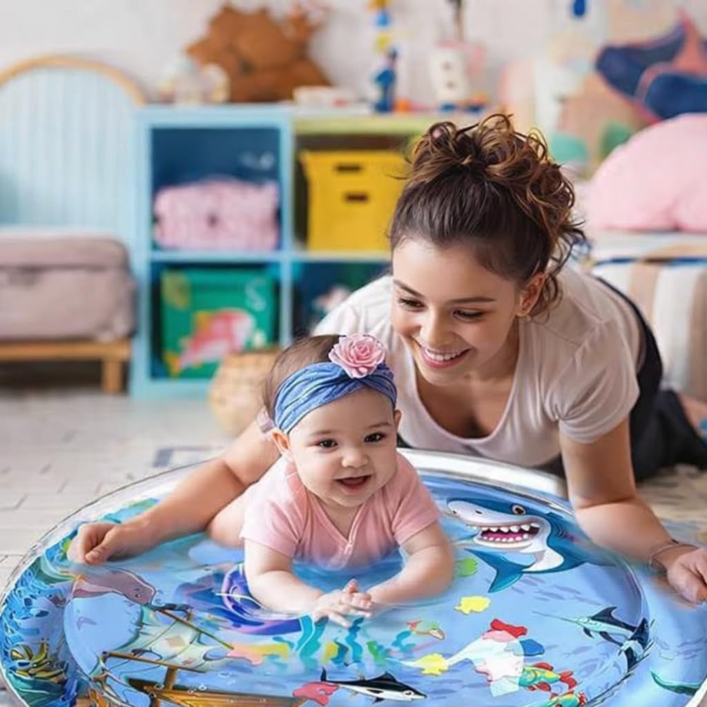 Baby Water Play Mat for T Copy message Fun Sensory Activity Toy for Infants & Toddlers