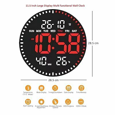 Digital Wall Clock with Remote Control Function