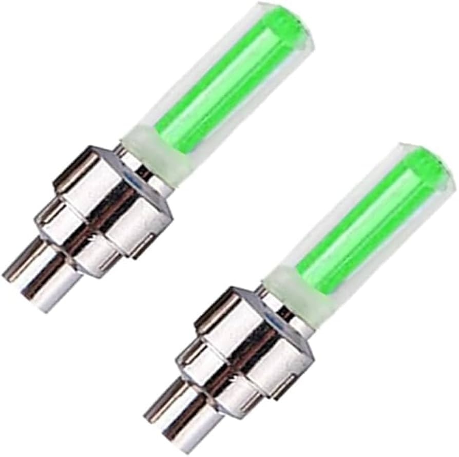 Motion Activated Glow Bike Flashlight Car Motorcycle Cycle Tire Valve Caps Wheel Light Amazing Fantastic Bicycle Accessory Leds For Night Safety 2pcs