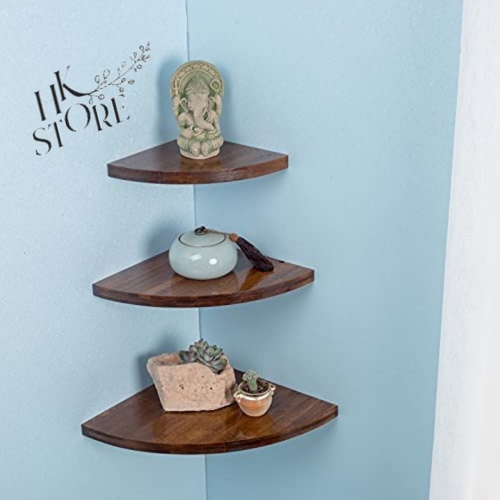 Corner Shelf Kitchen shelf Wall Shelf Wall-mounted Display Storage Organizer Rack for Living Room Office Home Decor 3pcs 3 Tier corner shelves Floating bedroom shelf