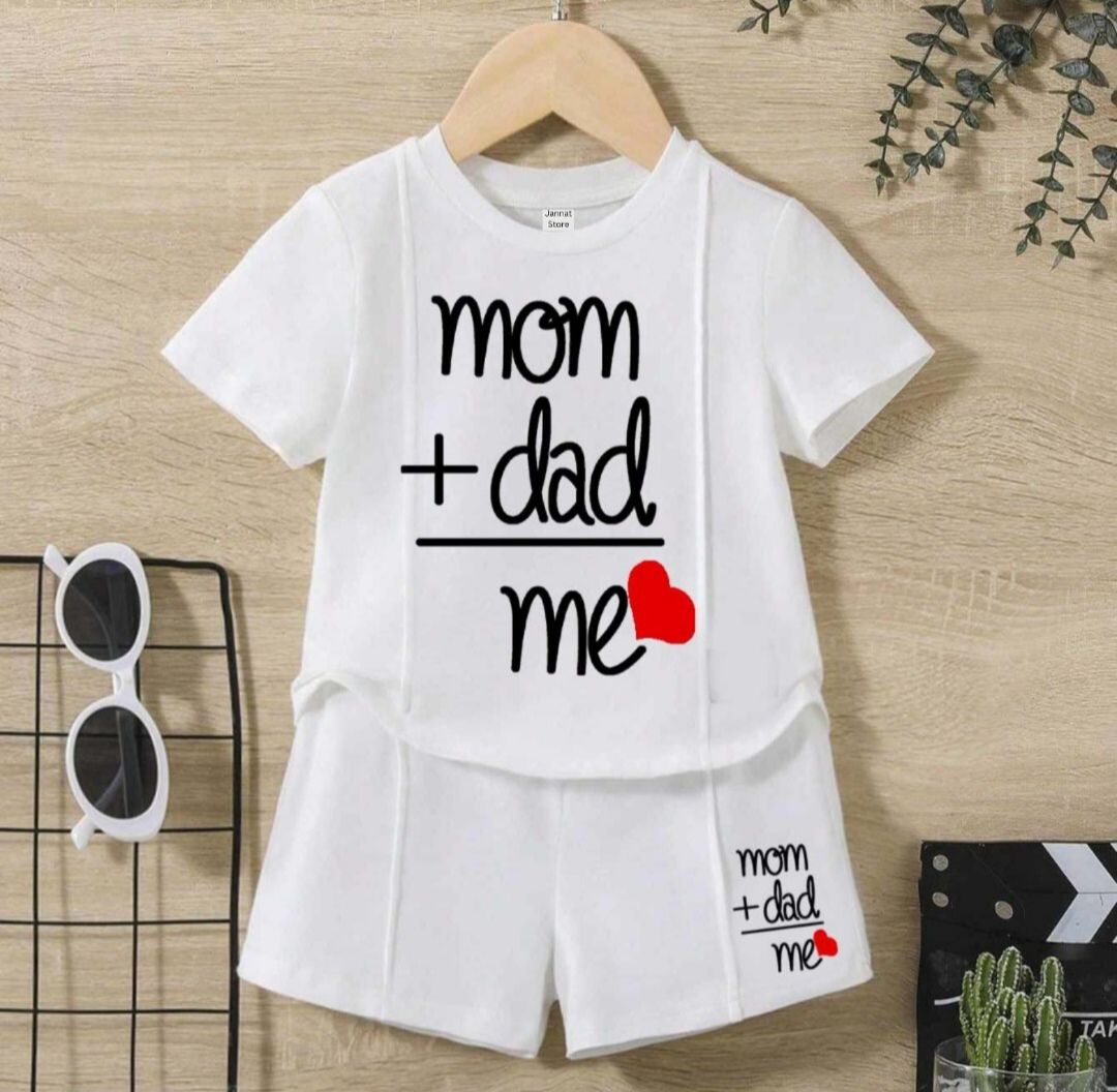 T-shirt And Short Pant For Kids Baby Boys And Baby Girls Round Neck Short Sleeves Tee Tops Clothes Sets Dresses Outfit Suit For Unisex Jannat Place