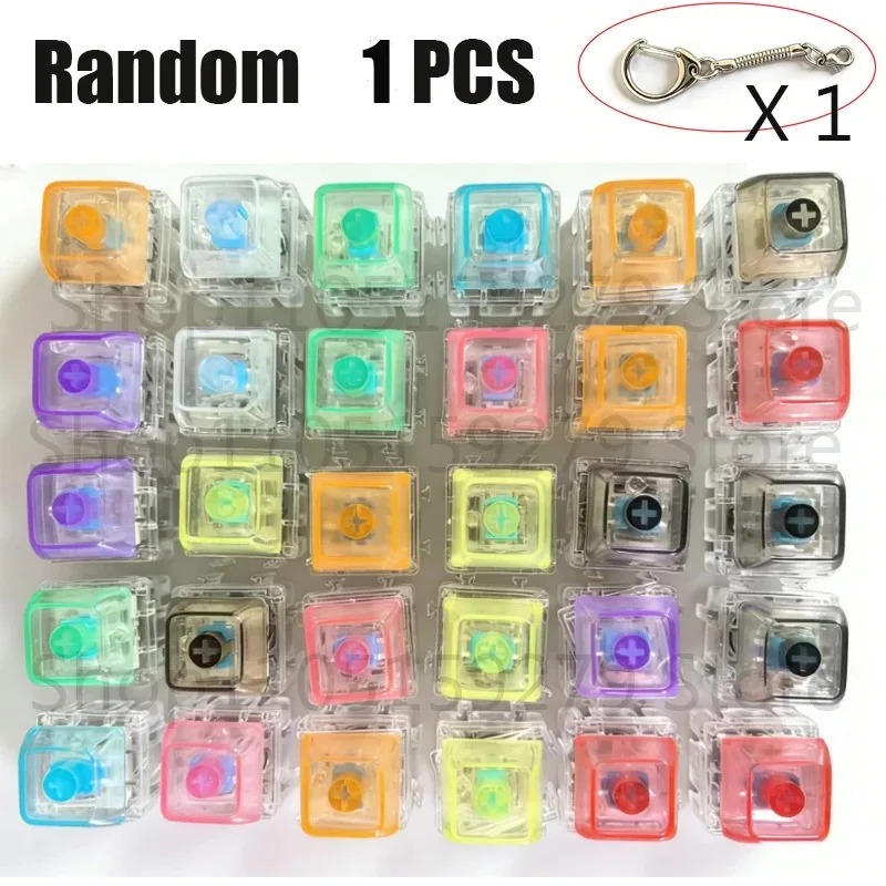 /LED Keyboard Keychain Fidget Toy Crystal Clicker Sensory Toy for Stress Relief Keyboard Keychain Fidget Gadget for Adults Kid*-