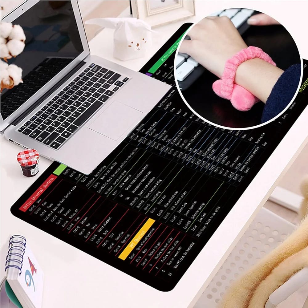 1pc Computer Function Shortcut Key Mouse Pad, Non-slip Mouse Pad, Large ...
