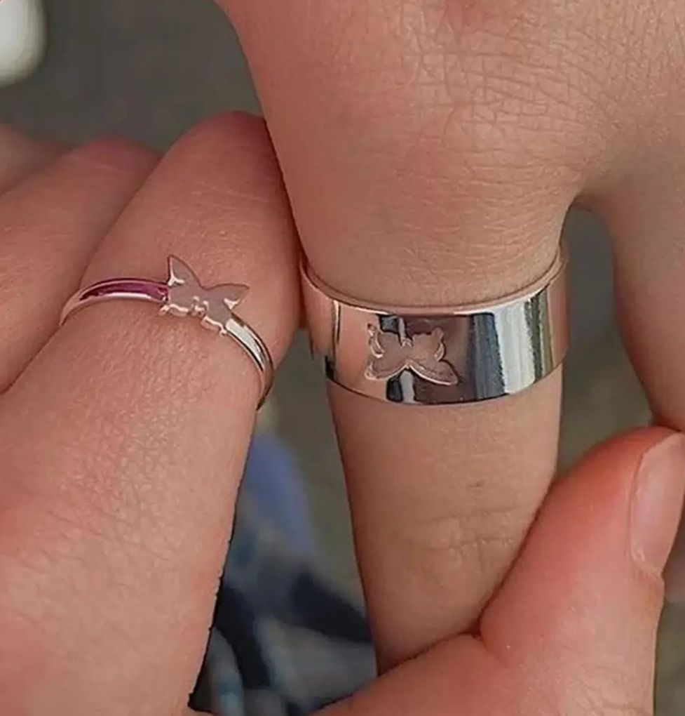 Adjustable Couple Ring For Women Jewelry Engagement Wedding