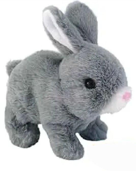 Electric Plush White Walking Rabbit Stuffed Bunny Interactive Soft Running Animal Shake Ears Bunny collectible Toy Mumble Walking & Sound Baby Educational Simulation Kids Cute jumping Toy for Fun Playtime Perfect Gift