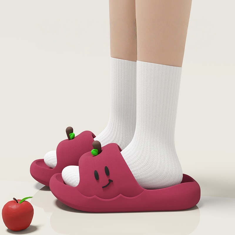 Cartoon  Thick Bottom Indoor Slippers Women Summer 2026 Soft Cloud EVA Home Slippers Woman's Cute Candy Color House Slides