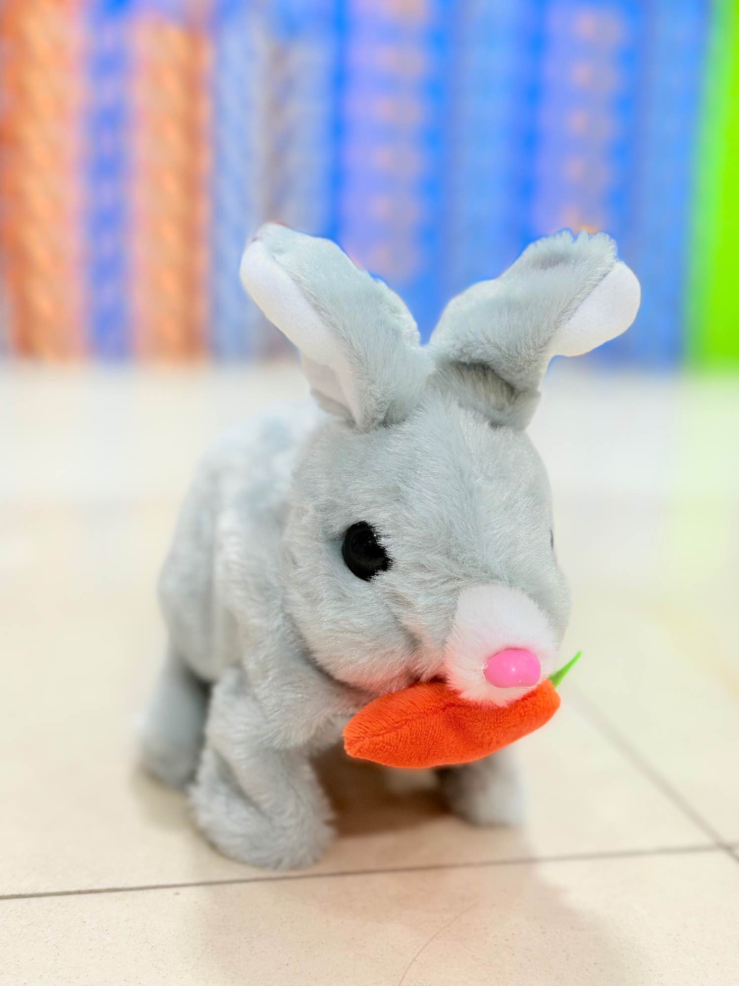 Electronic Plush Rabbit Toy Robot Bunny Walking Jumping Running Animal Shake Ears Cute Electric Pet for Kids Birthday Gifts
