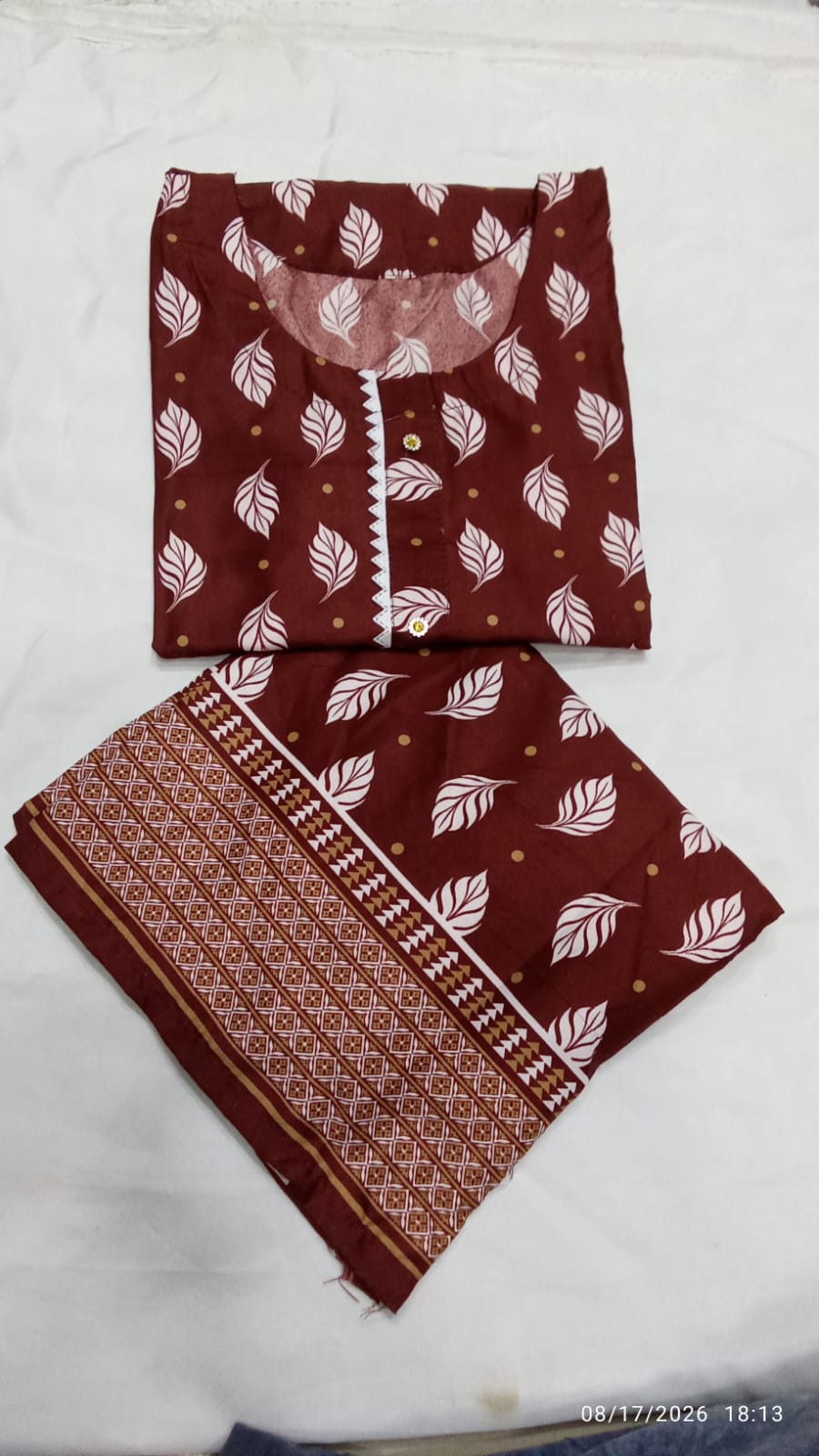 Cotton 2 piece suit new latest design fabric soft Lawn cotton random colour