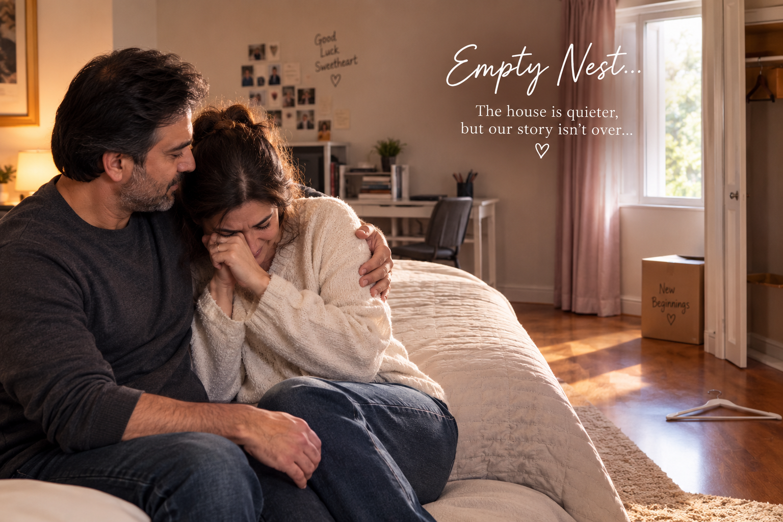 When the Kids Leave: Rediscovering Your Marriage in the Empty Nest - Couple sitting together in a quiet home