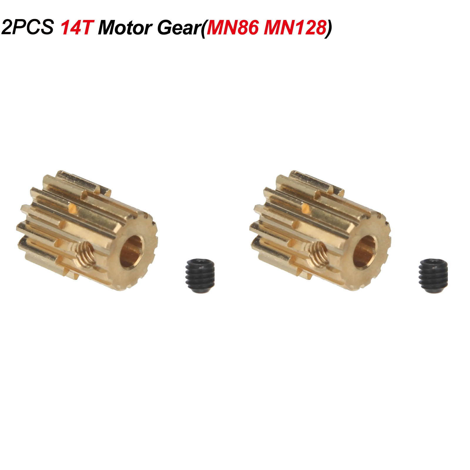 Metal Gear 10T 14T Copper Motor Pinion M0.6 for RC Car Crawler MN Model MN82 MN78 MN99S MN168 MN86 MN128 Motor Parts Accessories