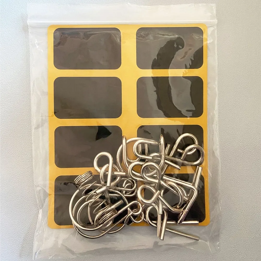 Metal Montessori Puzzle Wire 8Pcs/Set IQ Mind Brain Teaser Puzzles Children Adults Interactive Game Reliever Educational Toys