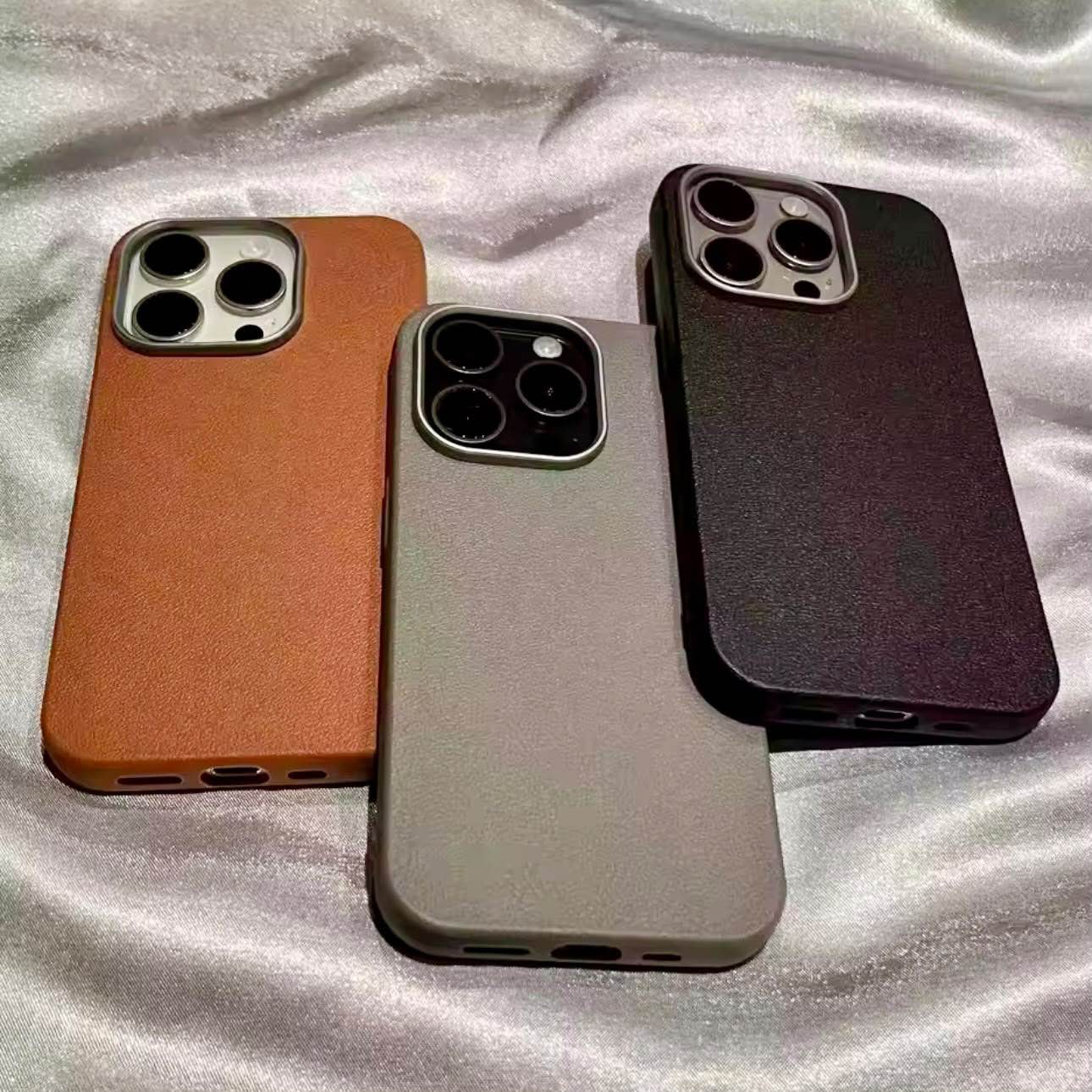 New Luxury Leather Case With Camera Lens Protection Technology