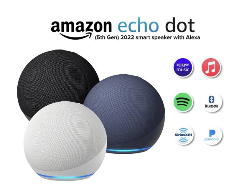 Echo Dot 5th Gen Con Alexa Última Versión Negro