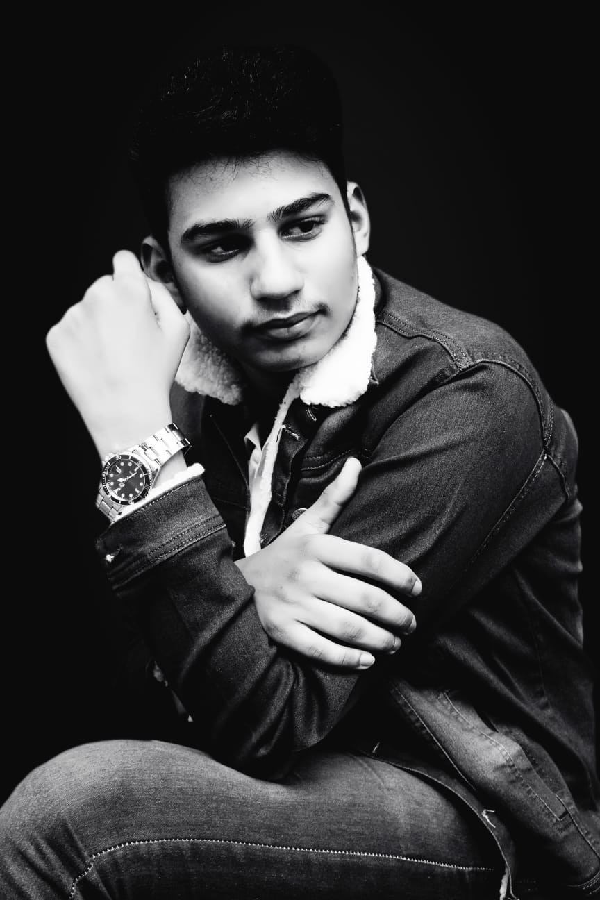 Shehryar Pakistani model and actor from Faisalabad posing for a professional fashion portrait