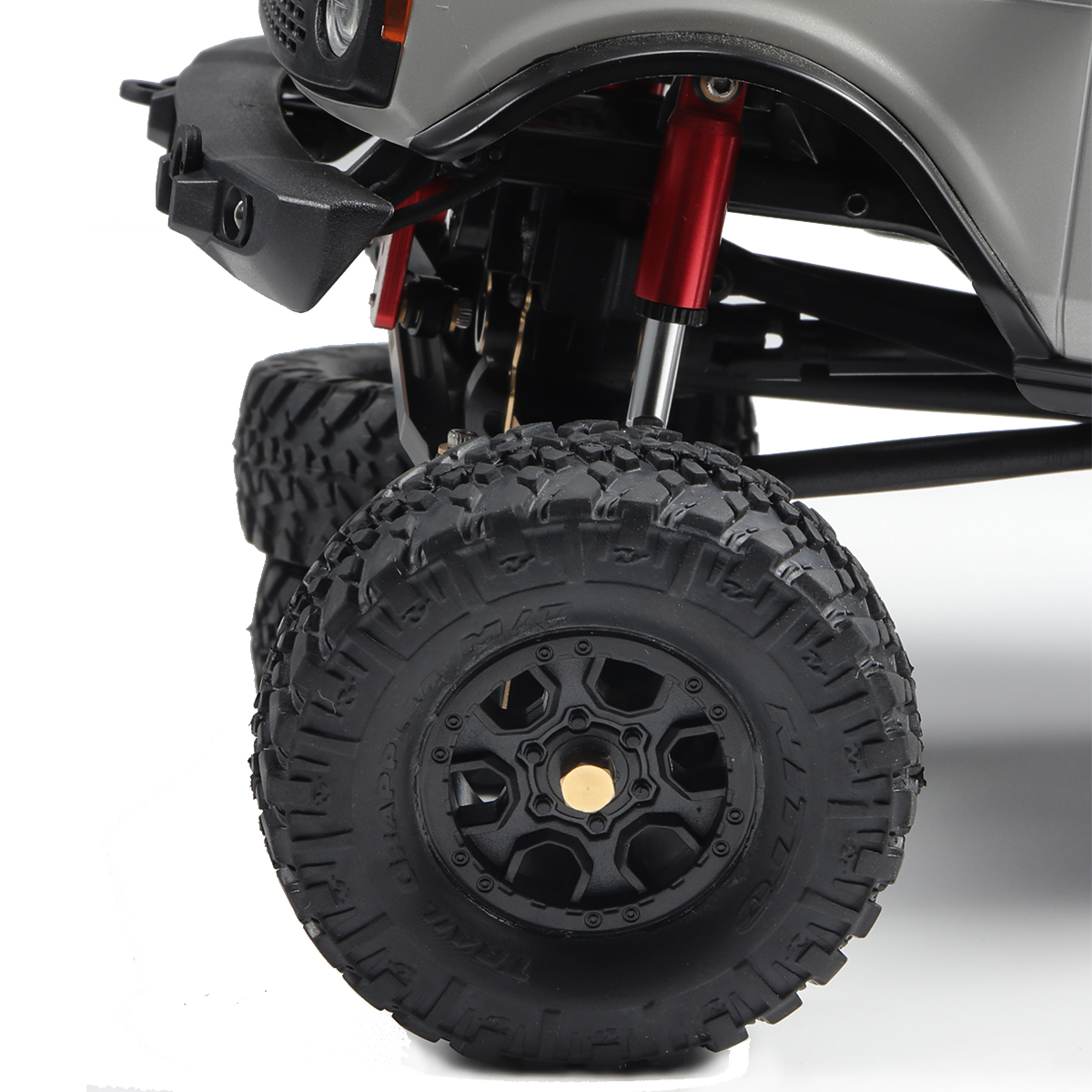 4Pcs Brass 7mm Hex Hub Extenders with Nuts 1.0 Wheel Rims Adapter for 1/24 RC Crawler SCX24 Bronco C10 Gladiator AX24 Upgrade
