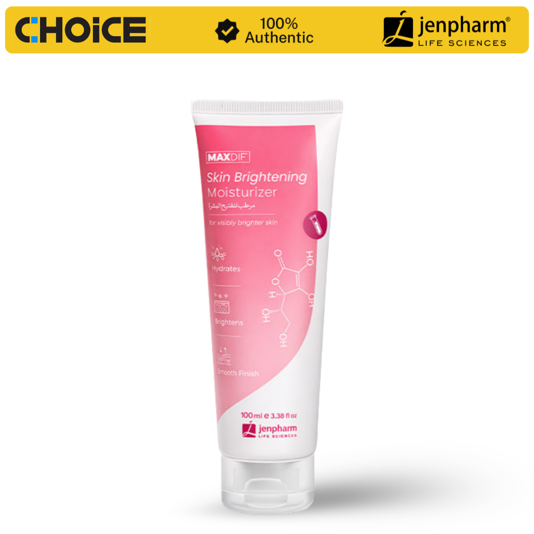 Jenpharm Maxdif Brightening Moisturizer 100ml | Hydrating Face Cream for Radiant, Even-Toned & Healthy Skin