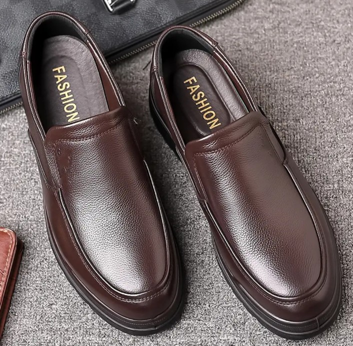 Men's Premium Leather Look Loafer Shoes For Office Wear | Stylish Formal Slip On Shoes For Men | Comfortable Lightweight Anti Slip Sole Business Casual Footwear