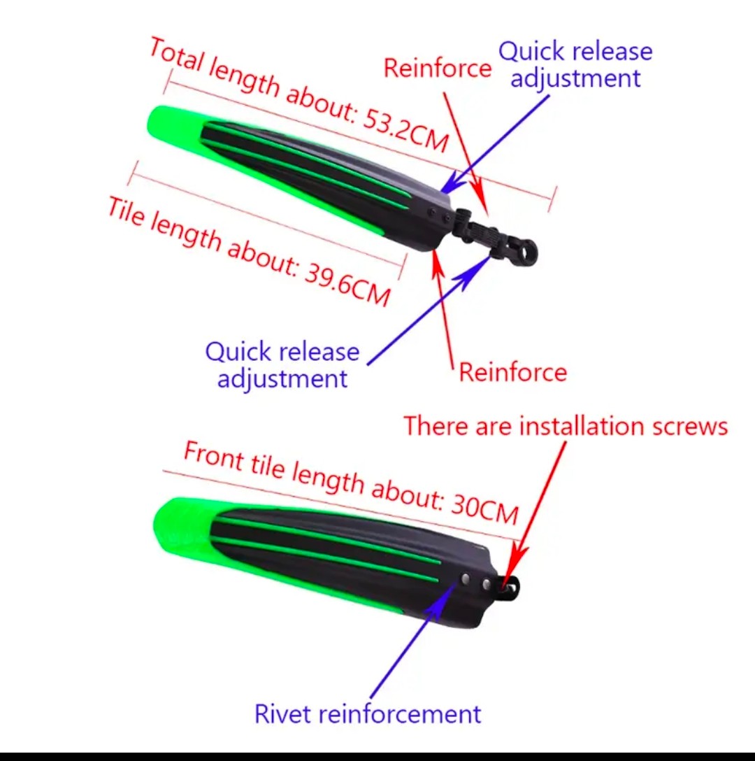 Mountain bike mudguard for bicycle