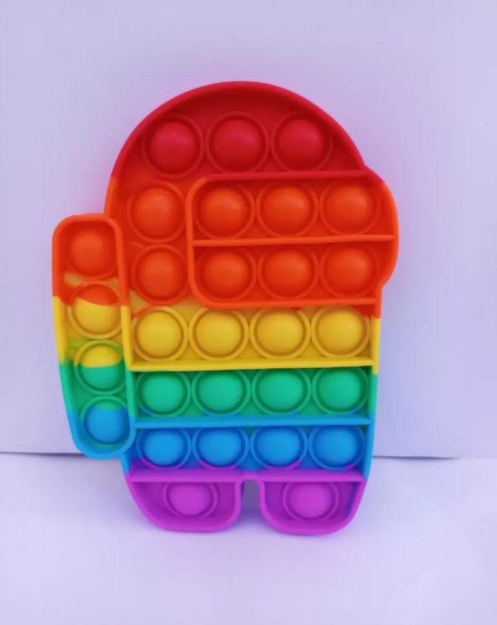 Silicone amongus push popit washable 6 inches