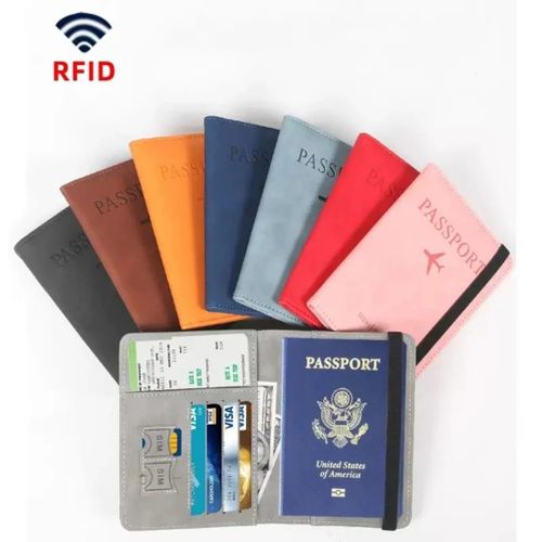 New Leather Travel Wallet And Passport Holder Slim Travel Credit Card Pouch*