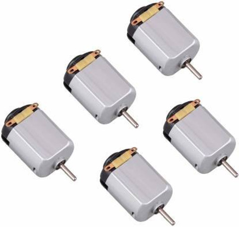 5 Pcs 130 DC Motor Set - 3V to 6V Mini Hobby Electric Motors for School Science Projects, DIY Toy Cars, Fans, and STEM Learning Circuits