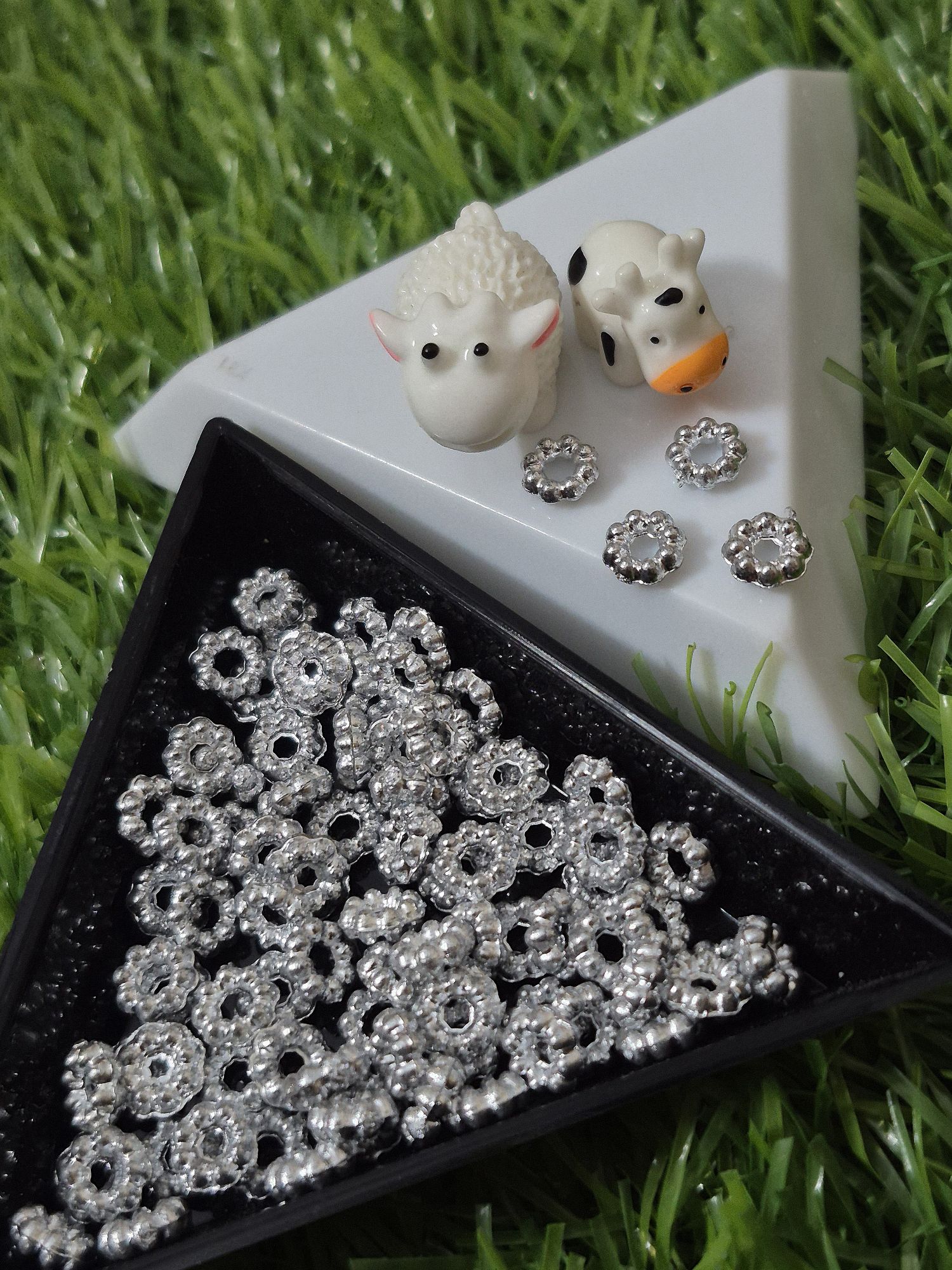 Imported Silver spacer beads DIY accessories bracelets necklace earnings Gorgeous & pretty