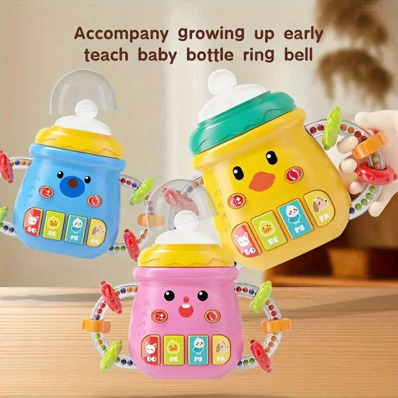 Montessori Baby Musical Feeding Bottle Toys Infant Grip