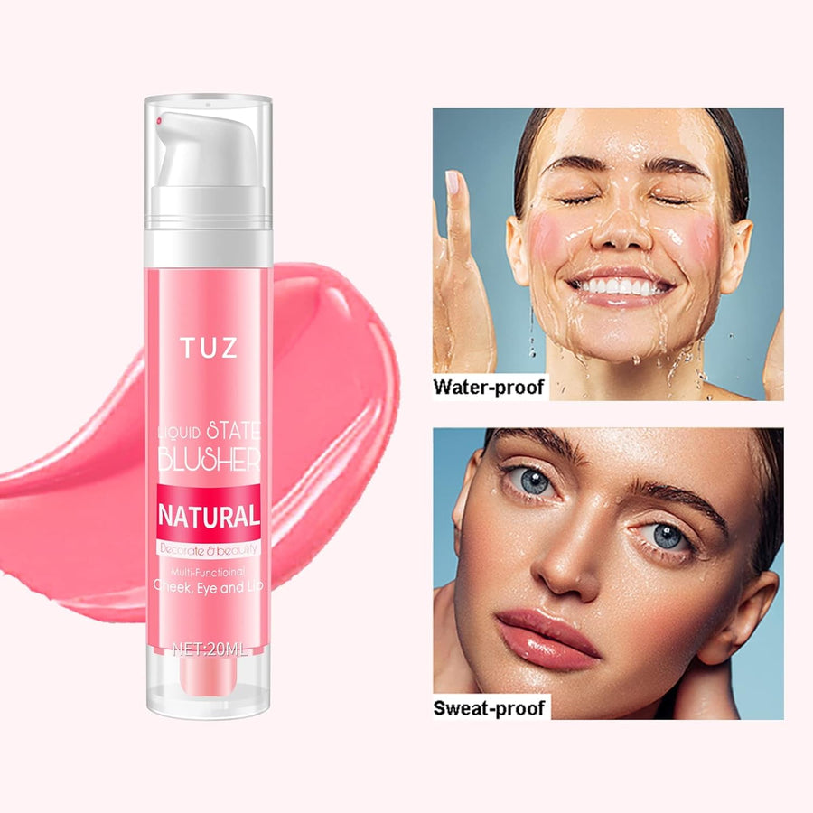 TUZ Multi-Functional Blush Stick: 3-in-1 Makeup Essential
Liquid Blush, Eyeshadow, and Lip Color: All-in-One Product