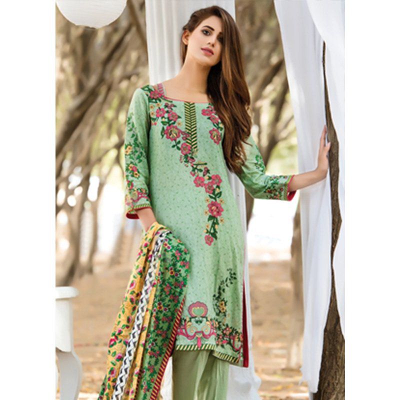 Digital Print Premium Lawn Dress 2023 with Bamber Printed Dupatta For Women For Girls Daraz.pk