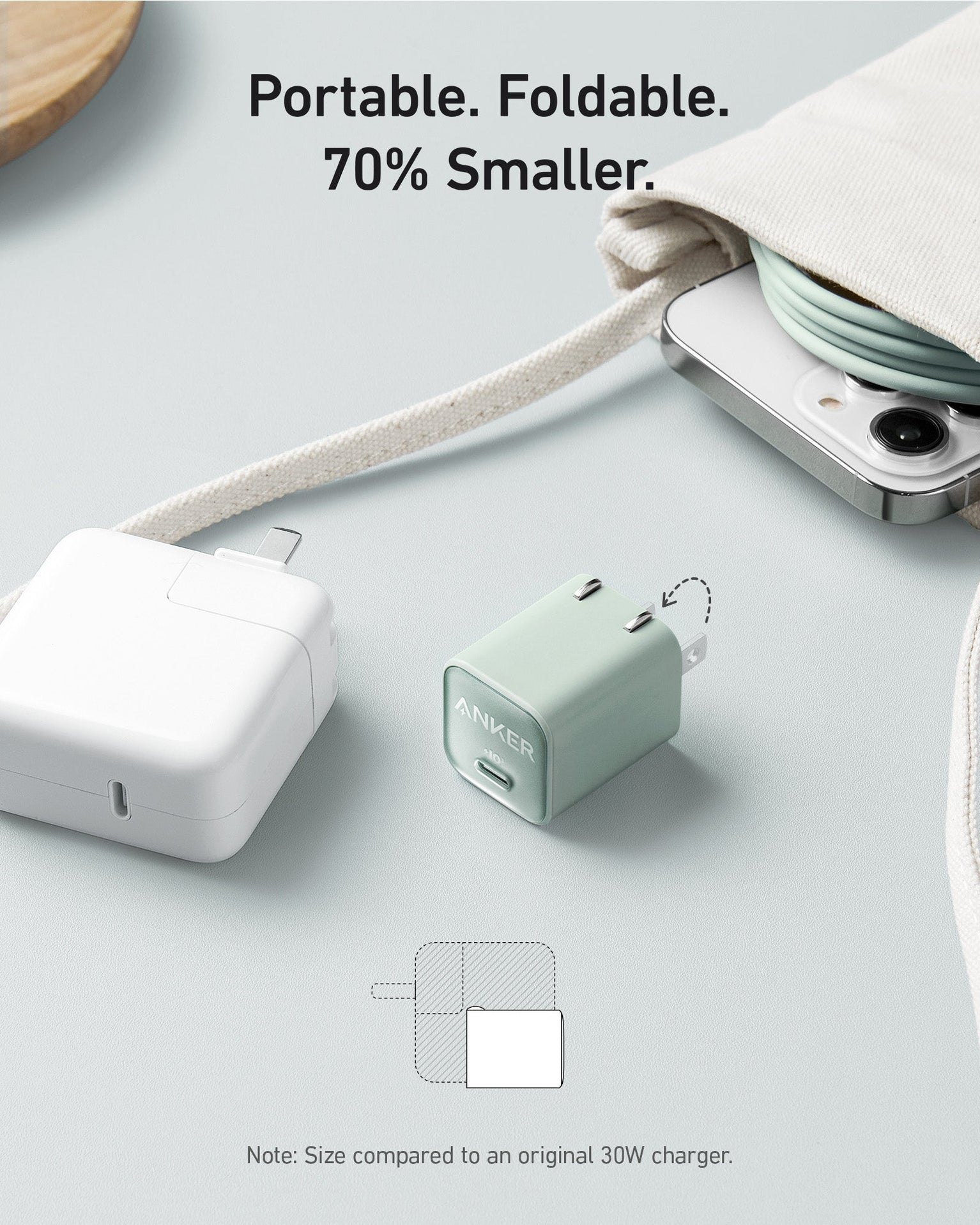 Original Anker 30W nano 511 GaN Charger PPS QC3.0 Quick PD Charge 10\9 condition PD 3.0 Fast Universal  Compatibility Adapter