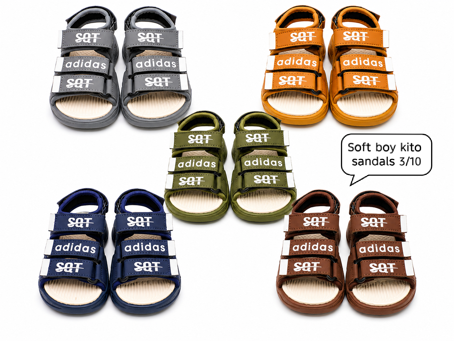 Boys Kito Sandals Soft Comfortable Colorful Baby Sandals Size 3-10 for Kids