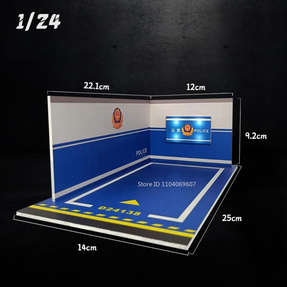 1:32 1:24 Scale PVC Material Light Alloy Diecast Model Toy Car Parking Lot Hight Simulation Underground Building Models 