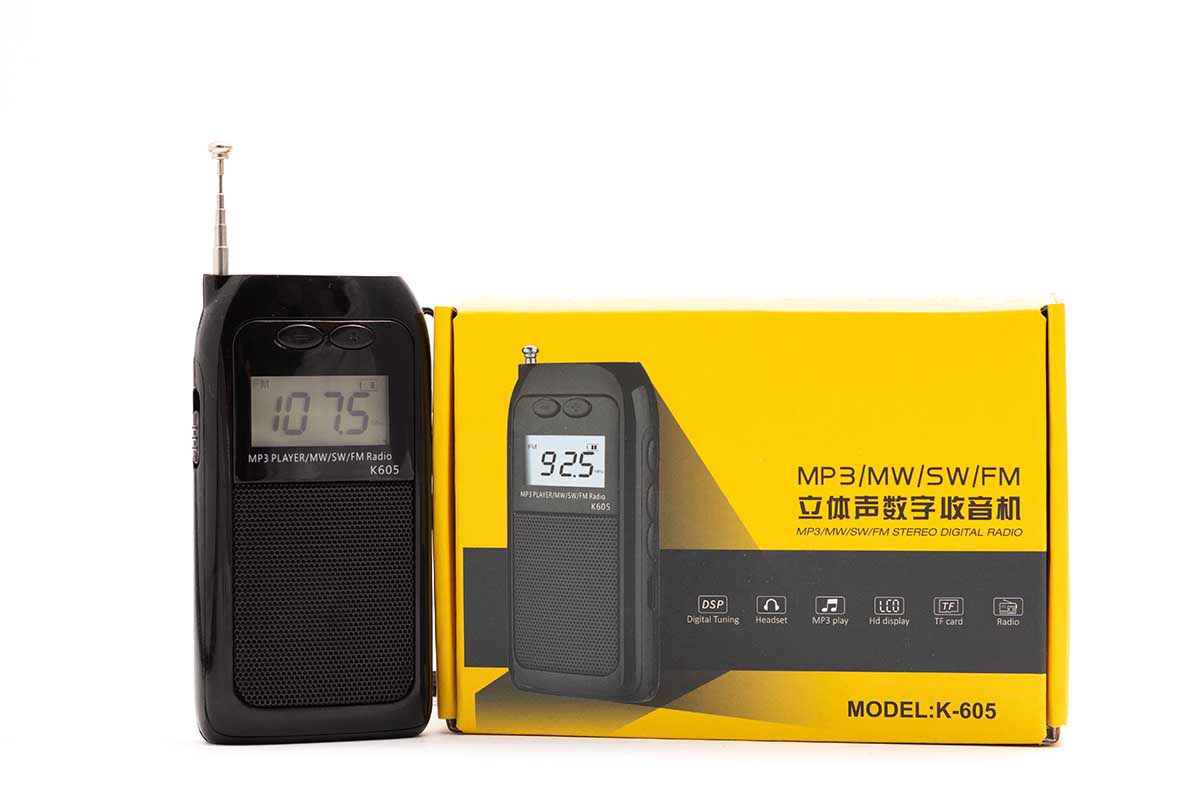 Radio HRD k605 Fm.MW.SW.mp3 Player rechargeable Radio