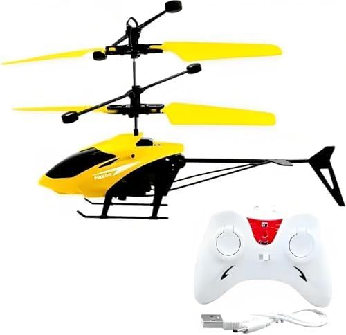 Exceed Green RC Helicopter Plane - Infrared Induction Hand Sensor Drone Toy with Remote Control & LED Light for Kids