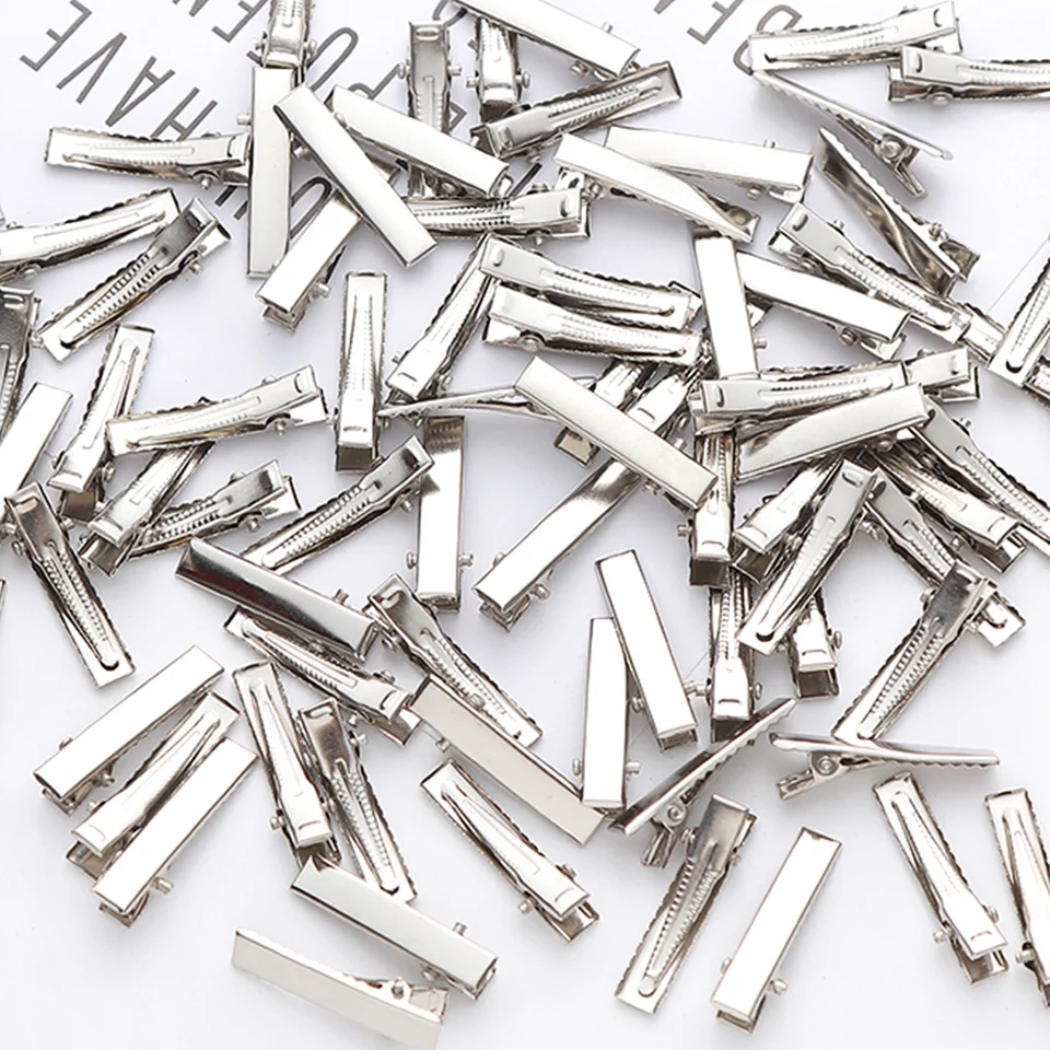 50 PCS Metal Alligator Hair Clips for DIY Jewelry, Hairpins, Barrettes, and Hair Styling  Women's Accessory Tool
