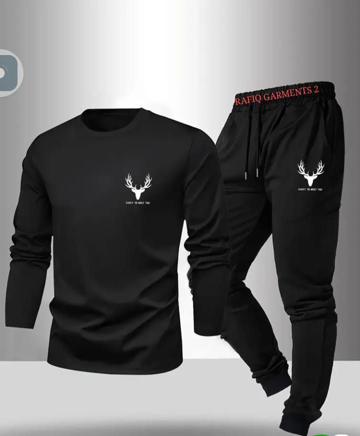 NEW ARRIVALS FULL SLEEVE ROUND NECK SWEAT SHIRT AND TROUSER SET FOR MENS BOYS/FULL SLEEVE BLACK PREMIUM QUALITY MENS TRACKSUIT