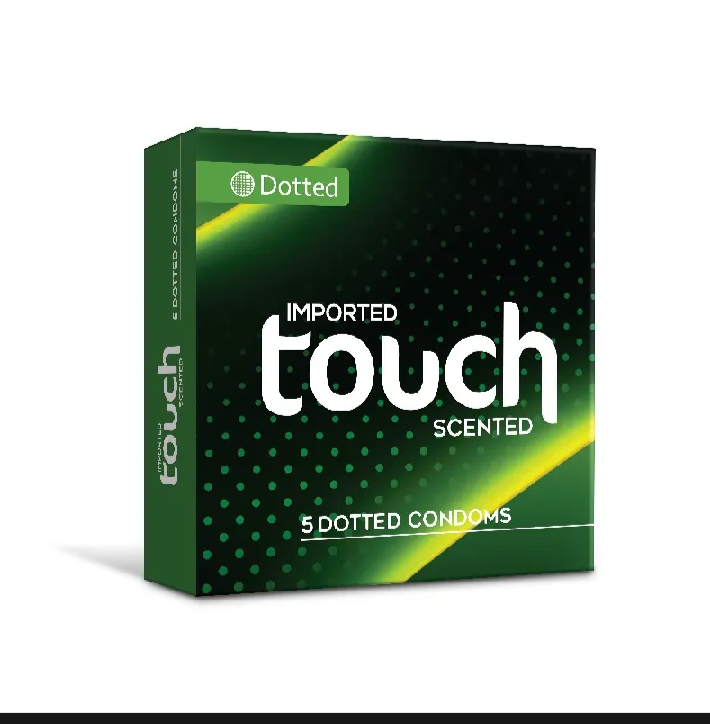 Touch dotted pack of 5 condoms